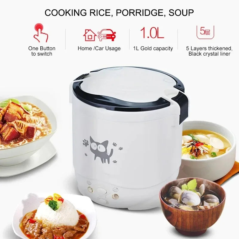 🔥 SoloCooker™ Portable Mini Rice Cooker 1L