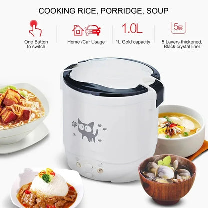 🔥 SoloCooker™ Portable Mini Rice Cooker 1L
